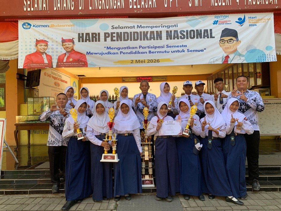 SMPN 4 Pasuruan Borong Prestasi Nasional dan Jatim