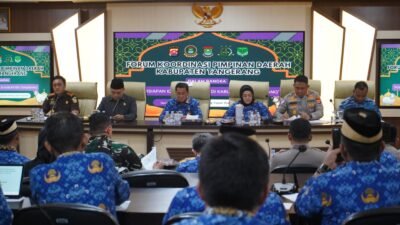 Bupati Tangerang Moch Maesyal Rasyid pimpin rakor bahas berbagai permasalah termasuk menghadapi perayaan Iduladha 2026. (Ist/sp)