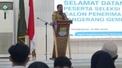 Bupati Tangerang, Moch Maesyal Rasyid pada acara seleksi penerima beasiswa 2026. (Ist)