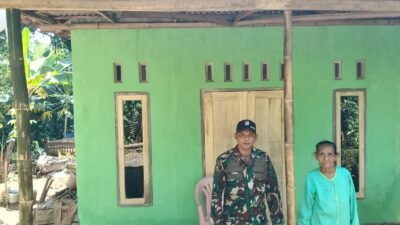 Program Rehabilitasi Rumah Tidak Layak Huni milik Ibu Rikso, warga Dusun Klagin RT 20 RW 07 Desa Brabe, Kecamatan Maron, Kabupaten Probolinggo, telah selesai 100 persen. (Foto: ist)