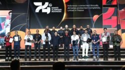 Komite Olimpiade Indonesia atau NOC Indonesia memberikan penghargaan The Game Changer Award kepada atlet, pelatih, federasi, hingga tokoh olahraga nasional dalam Opening Ceremony Rapat Anggota NOC Indonesia yang berlangsung di Ballroom Fairmont Hotel, Senayan, Jakarta, Sabtu (9/5/2026). (Foto: AGF).