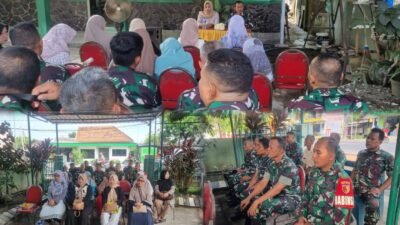 Koramil 0819/05 Grati bersama Persit Ranting 6 Grati menggelar kegiatan Jam Komandan Anggota dan Pertemuan Bulanan Persit di Makoramil 0819/05 Grati, Kecamatan Grati, Kabupaten Pasuruan, Jawa Timur, Sabtu (09/05/2026). (Foto: ist)