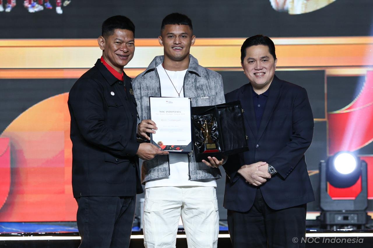 Lifter andalan Indonesia, Rizki Juniansyah, memastikan diri siap tampil pada Asian Games Nagoya 2026 yang akan berlangsung di Prefektur Aichi dan Kota Nagoya, Jepang, pada 19 September hingga 4 Oktober 2026. (Foto: NOC).