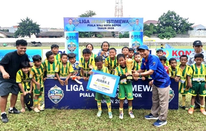 Empat Sekolah Sepak Bola (SSB) berhasil lolos mewakili Kota Depok pada ajang Liga Jabar Istimewa (LJI) 2026 untuk kategori usia 10 tahun. (Foto: ist).