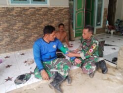 Klinik 05-19-17 Cek Kesehatan Satgas TMMD Ke-128, Pastikan Personel Fit di Lokasi Sasaran Dusun Klagin