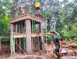 Pembuatan Tandon Air TMMD Ke-128 di RT 20 RW 07 Brabe Capai 50 Persen