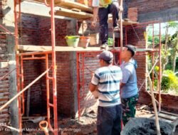Pembangunan Mushola Baiturrahim di Dusun Leduk Capai 50 Persen, Satgas TMMD Ke-128 Kebut Pemasangan Kawat Beton