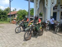 Akses Jalan Sempit, Danrem 083/Bdj Tinjau Lokasi TMMD Ke-128 Gunakan Motor Dinas Babinsa