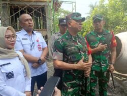 Danrem 083/Baladika Jaya Tinjau Pembangunan Pipanisasi SPAM TMMD ke-128 di Desa Brabe