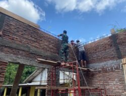 Rehab Musolla Baiturrahim di Dusun Leduk Capai 60 Persen, Satgas TMMD Ke-128 Fokus Pemasangan Kolom