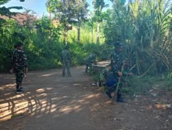 Satgas TMMD Ke-128 Kodim 0820/Probolinggo dan Warga Desa Brabe Gelar Pembersihan Jalan di Dusun Klagin