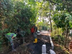 Pemasangan Paving Capai 450 meter, Satgas Kebut Pengerjaan 