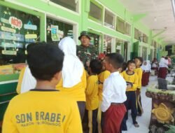 Perkuat Sinergitas Dengan Dunia Pendidikan, Satgas TMMD Ke-128 Hadir di Sekolah
