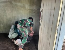 Satgas Rampungkan Pengerjaan Plester Lantai RTLH Milik Sayani