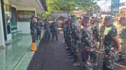 Apel pagi Satgas TMMD Ke-128 Kodim 0820 Probolinggo di Makoramil 0820/21 Maron berlangsung penuh disiplin dan semangat gotong royong. (Ist/sp)