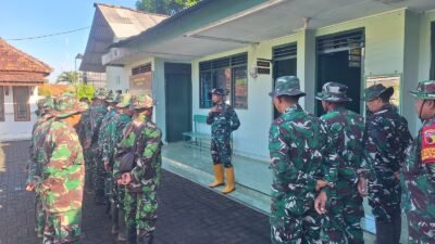 Danramil 0820/21 Maron Beri Arahan Kepada Satgas TMMD Ke-128 Kodim 0820 Probolinggo, Tekankan pentingnya Kedisiplinan dan Kekompakan