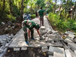 Pemasangan Pavingisasi di Dusun Klagin Capai 550 Meter, Satgas TMMD Ke-128 Kebut Penyelesaian