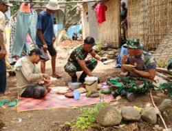 Penuh Keakraban, Satgas TMMD Ke-128 Kodim 0820/Probolinggo Nikmati Makan Siang Bersama Warga