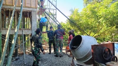 Harapan Air Bersih Mulai Mengalir, Pembangunan Tandon SPAM di Desa Brabe Hampir Rampung