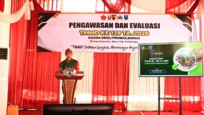 Tim Wasev Sterad TNI Terima Paparan Pelaksanaan TMMD dari Dandim 0820/Probolinggo