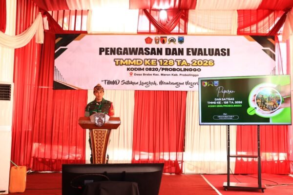 Tim Wasev Sterad TNI Terima Paparan Pelaksanaan TMMD dari Dandim 0820/Probolinggo