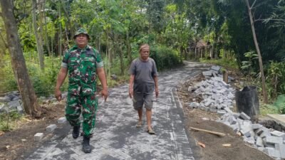 Paving Jalan Dusun Klagin Hampir Rampung, Warga Sampaikan Terima Kasih Kepada Satgas