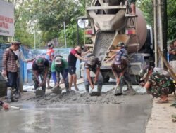 TMMD 128 Kodim Bekasi Bangun Jalan Simin Gaer Bersama Warga