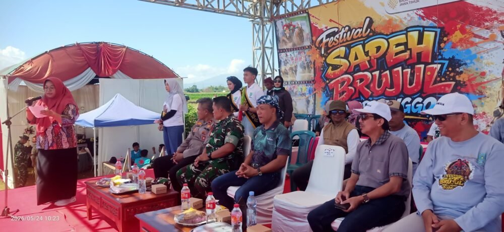 Lestarikan Budaya, Koramil Wonoasih Kawal dan Amankan Festival Kerapan Sapeh Brujul