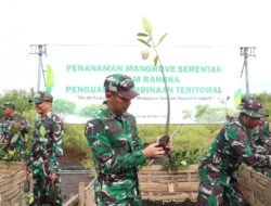 Penguatan Pembinaan Teritorial, Dandim Pimpin Penanaman Mangrove Serentak di Wilayah Pesisir
