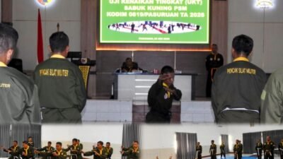 Ujian Kenaikan Tingkat Pencak Silat Militer Kodim 0819/Pasuruan