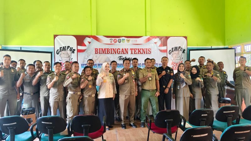 Minimalisir Kesalahan di Lapangan, Satpol PP Kabupaten Kediri Gelar Bimtek Gempur Rokok Ilegal Bersama Bea Cukai
