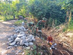 Pembangunan Tanggul Penahan Tanah di Dusun Klagin Desa Brabe Capai 85 Persen