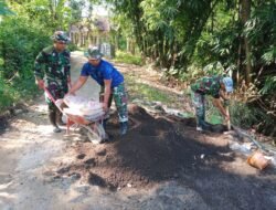 Pembangunan TPT Jalan Poros Dusun Klagin Desa Brabe Diharapkan Mampu Cegah Longsor Saat Musim Hujan