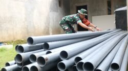 Pelaksanaan TMMD Ke-128, progres pekerjaan pipanisasi yang dikerjakan Satgas TMMD terus menunjukkan perkembangan signifikan. Hingga saat ini, pemasangan pipanisasi telah mencapai progres 80 persen. (Foto: ist)