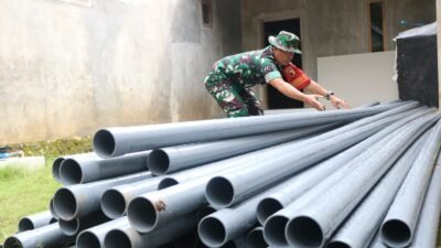 Pipanisasi TMMD Ke-128 Capai 80 Persen, Satgas Terus Kebut Pekerjaan Demi Penuhi Air Bersih Untuk Warga