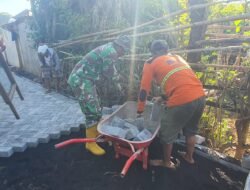 400 Meter Pavingisasi Program TMMD Ke 128 Desa Brabe Selesai Dikerjakan