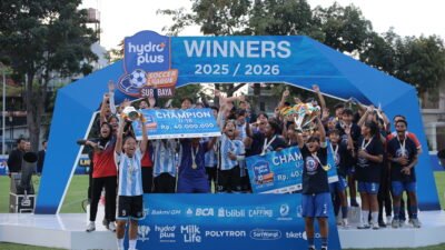 Tigers FA dan Arema FC Women Juara HYDROPLUS Soccer League Surabaya 2026