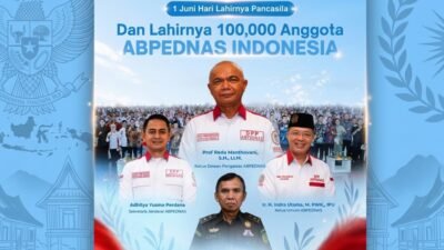 Luar Biasa! Bertepatan Hari Lahir Pancasila, ABPEDNAS Catat 100 Ribu Anggota