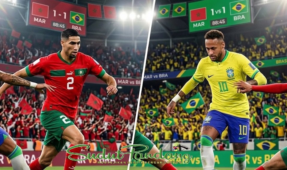 Brasil Gagal Menang, Maroko Paksa Selecao Berbagi Poin di Grup C