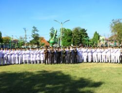 Bersama Forkopimda Dandim 0820/Probolinggo Letkol Inf Ribut Yodo Apriantono Hadiri Upacara Hari Lahirnya Pancasila