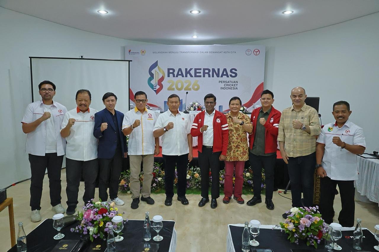 Rakernas PP PCI 2026 Fokus Tingkatkan Prestasi Cricket Indonesia