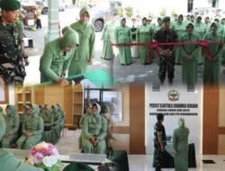 Ketua Persit KCK Cabang XXXIII Kodim 0819 Resmikan Kantor Baru Hasil Renovasi