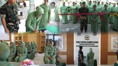 Ketua Persit KCK Cabang XXXIII Kodim 0819 Resmikan Kantor Baru Hasil Renovasi