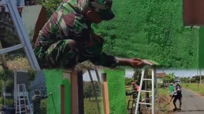 Dari Irigasi hingga Tugu Batas Desa, Babinsa dan Warga Kompak Wujudkan Lingkungan Asri