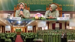 Persit Kartika Chandra Kirana (KCK) Cabang XXXIII Dim 0819 menggelar pertemuan gabungan pada Jumat (19/6/2026)