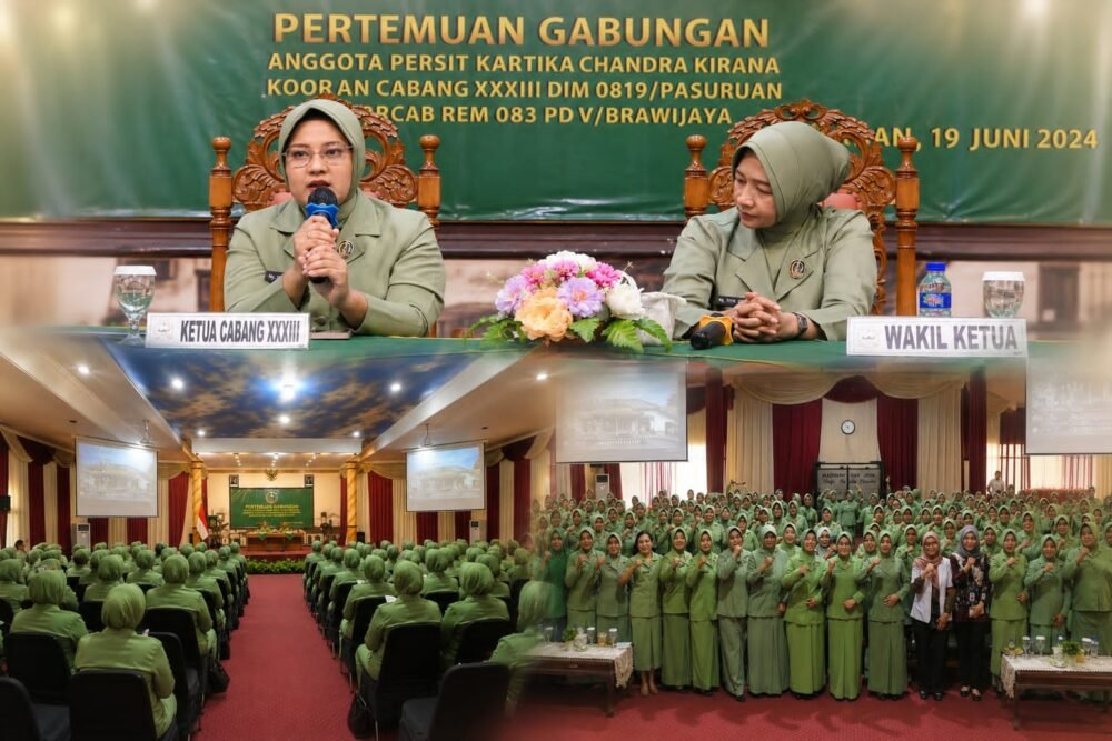 Persit Kartika Chandra Kirana (KCK) Cabang XXXIII Dim 0819 menggelar pertemuan gabungan pada Jumat (19/6/2026)