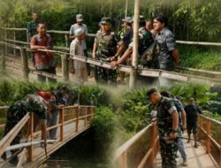 Jembatan Penghubung Dua Desa di Winongan Memprihatinkan, Dandim 0819 Turun Langsung ke Lokasi