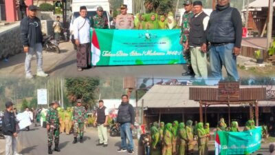 Sinergitas TNI-Polri Kawal Meriah Pawai Ta’aruf Grebek Suro di Tosari