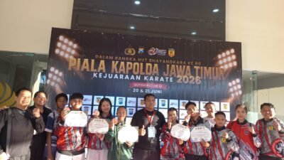 Kontingen Karate Polres Pasuruan Raih Lima Medali pada Kejuaraan HUT Bhayangkara ke-80 Tahun 2026