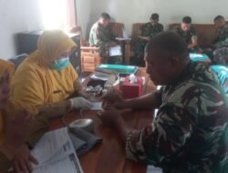 Jaga Kesiapan Prajurit, Anggota Koramil Pohjentrek Jalani Pemeriksaan Kesehatan dan Edukasi K3